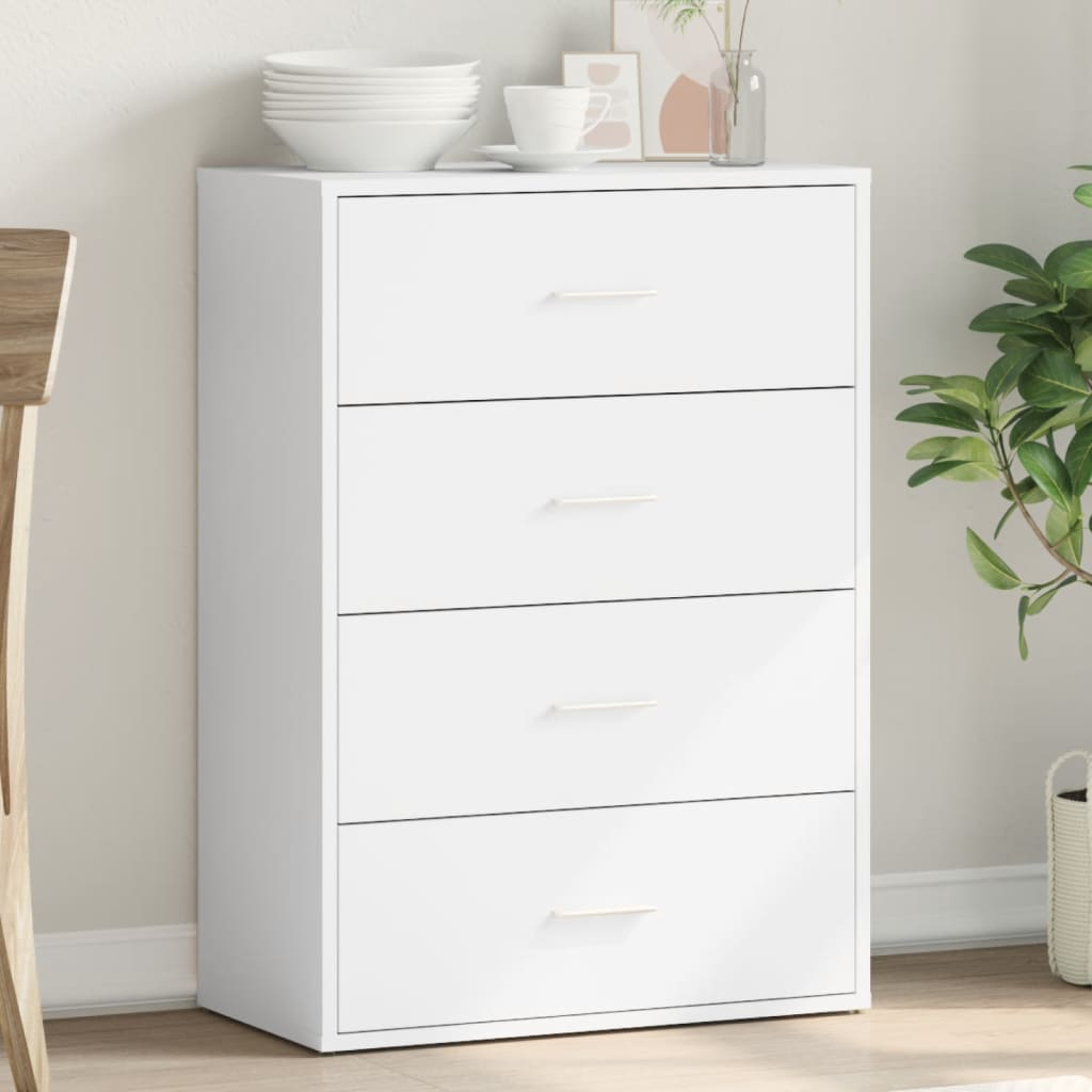 E-shop Multidom Komoda, biela 60x31x84 cm, kompozitné drevo