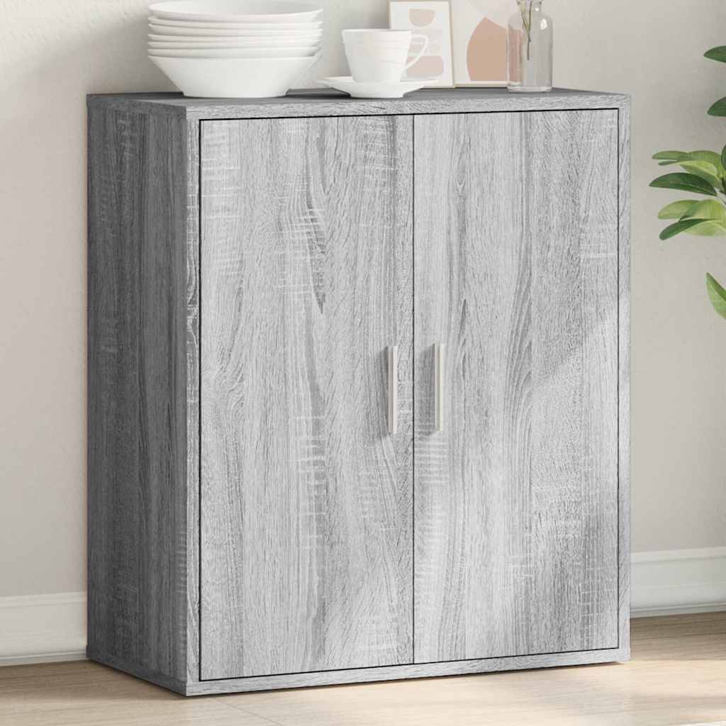 E-shop Multidom Komoda, sivá sonoma 79x38x80 cm, kompozitné drevo