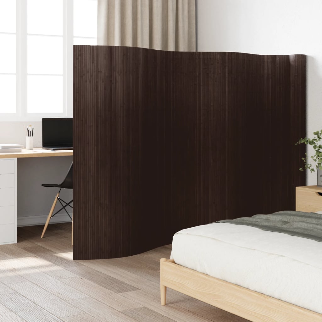 E-shop Multidom Paraván tmavohnedý šírka 800 cm výška 165 cm bambus