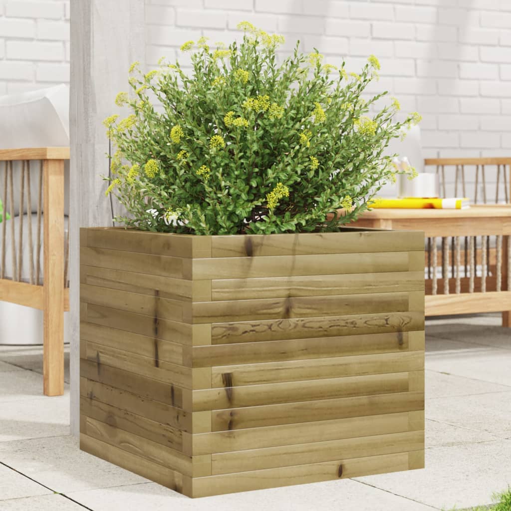 E-shop Multidom Záhradný kvetináč 50x50x45,5 cm impregnovaná borovica