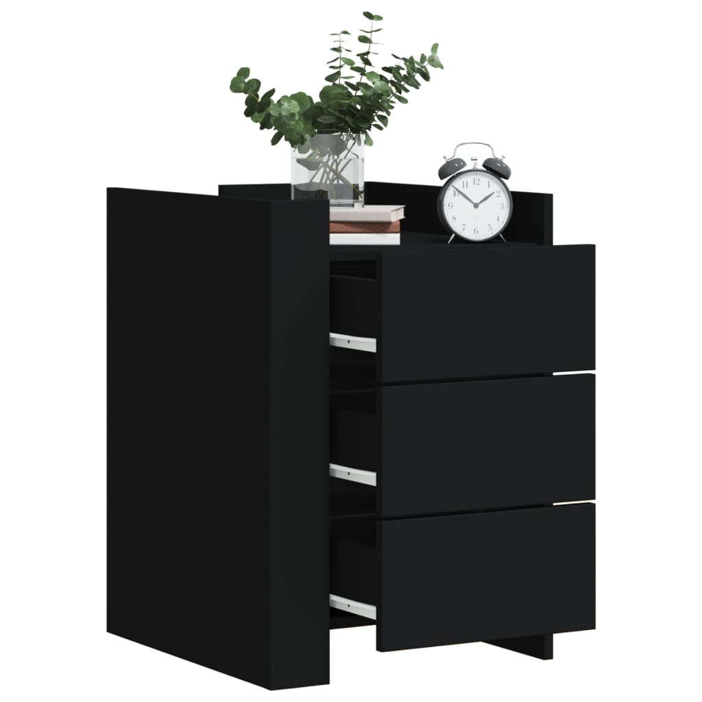 E-shop Multidom Nočný stolík čierny 45x50x65 cm kompozitné drevo