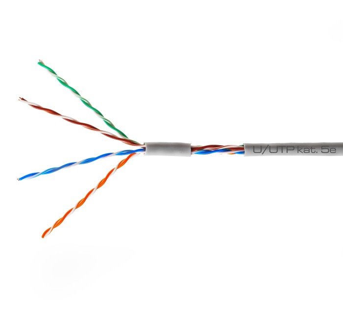 UTP kábel CONO-TECH, LAN CAT5e, PVC, sivý, 305m