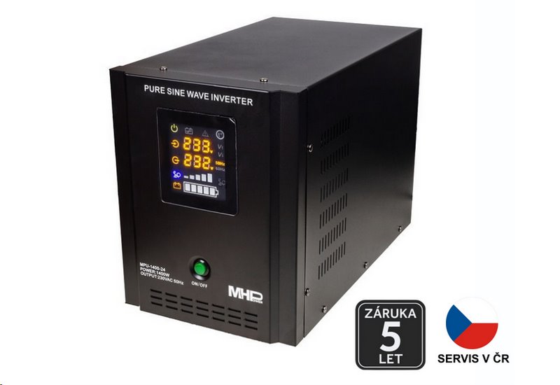 E-shop Záložní zdroj MHPower MPU-1400-24 UPS 1400W 24V čistý sinus MPU-1400-24