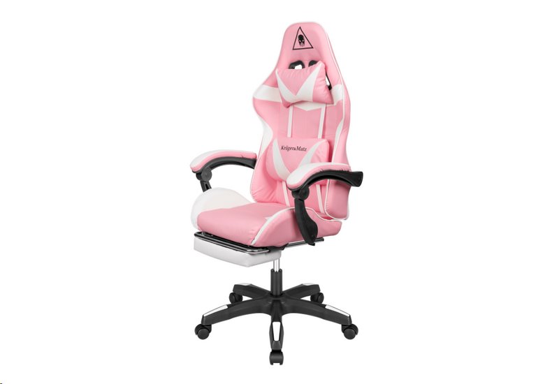E-shop Herní křeslo KRUGER & MATZ GX-150 bílo růžové