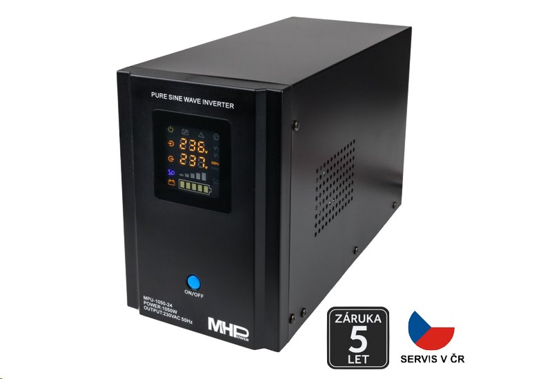 E-shop Záložní zdroj MHPower MPU-1050-24 UPS 1050W 24V čistý sinus MPU-1050-24
