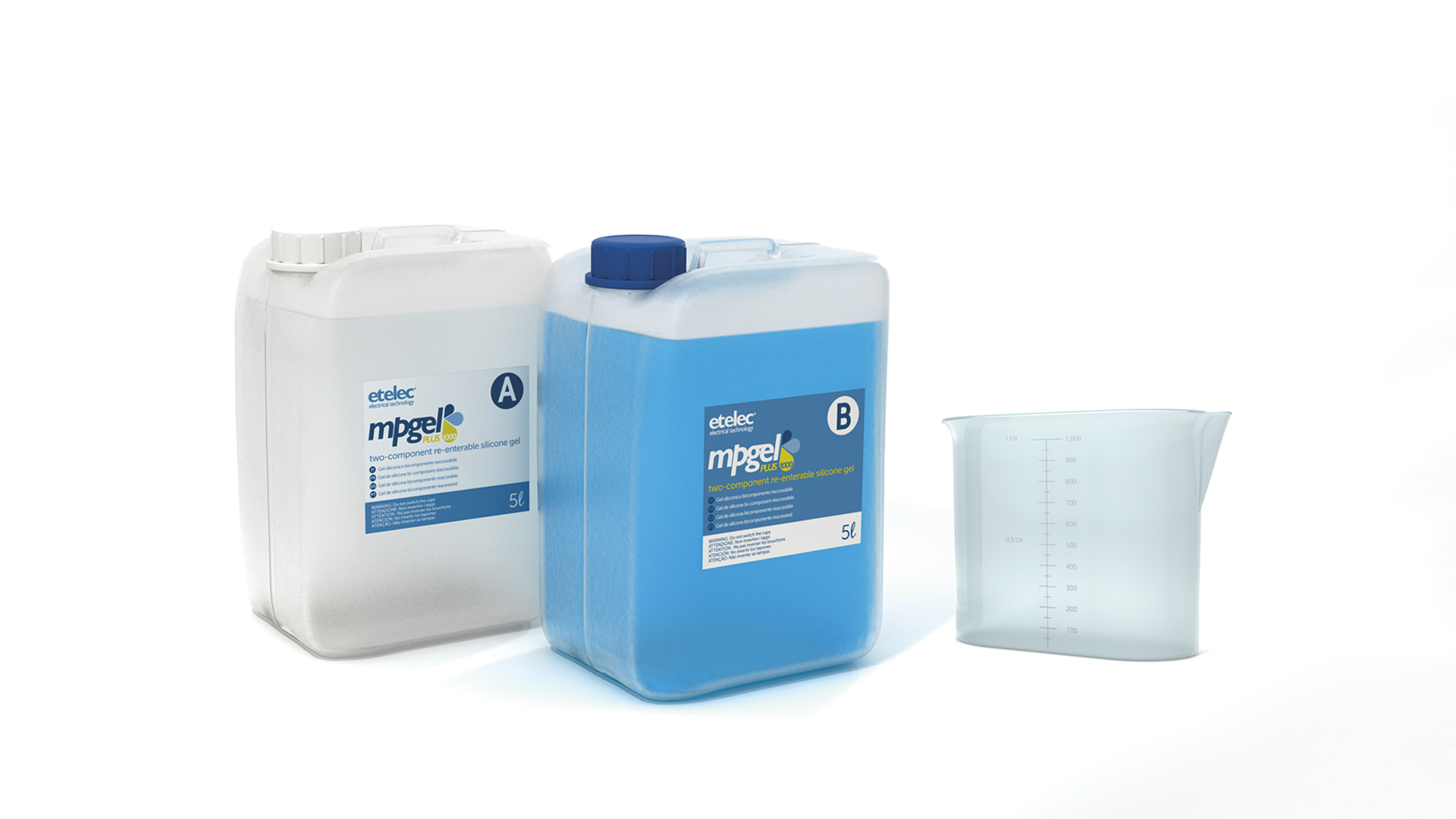 E-shop etelec Gel dvousložkový MPGEL plus-1000 (10 litrů - 2x kanystr po 5l), zalévací, bez expirace