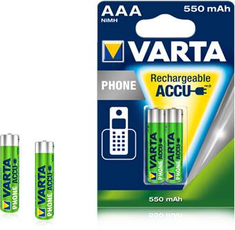 E-shop Varta Rechargeable Accu Phone AAA 550 mAh 2x