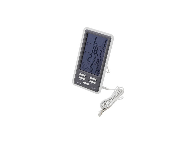 Teplomer panelový LCD s vlhkomerom TH803