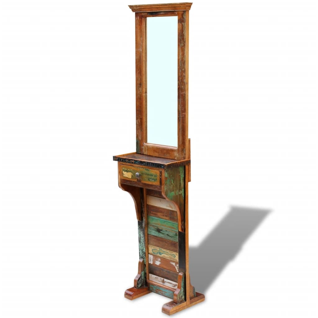 E-shop Multidom Zrkadlo do chodby, recyklovaný masív 47x23x180 cm