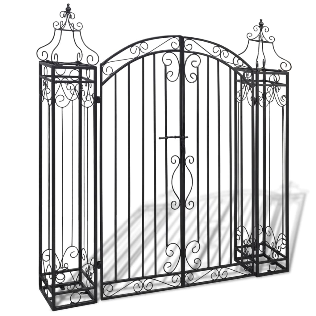 E-shop Multidom Ozdobná záhradná brána, kované železo 122x20,5x134 cm