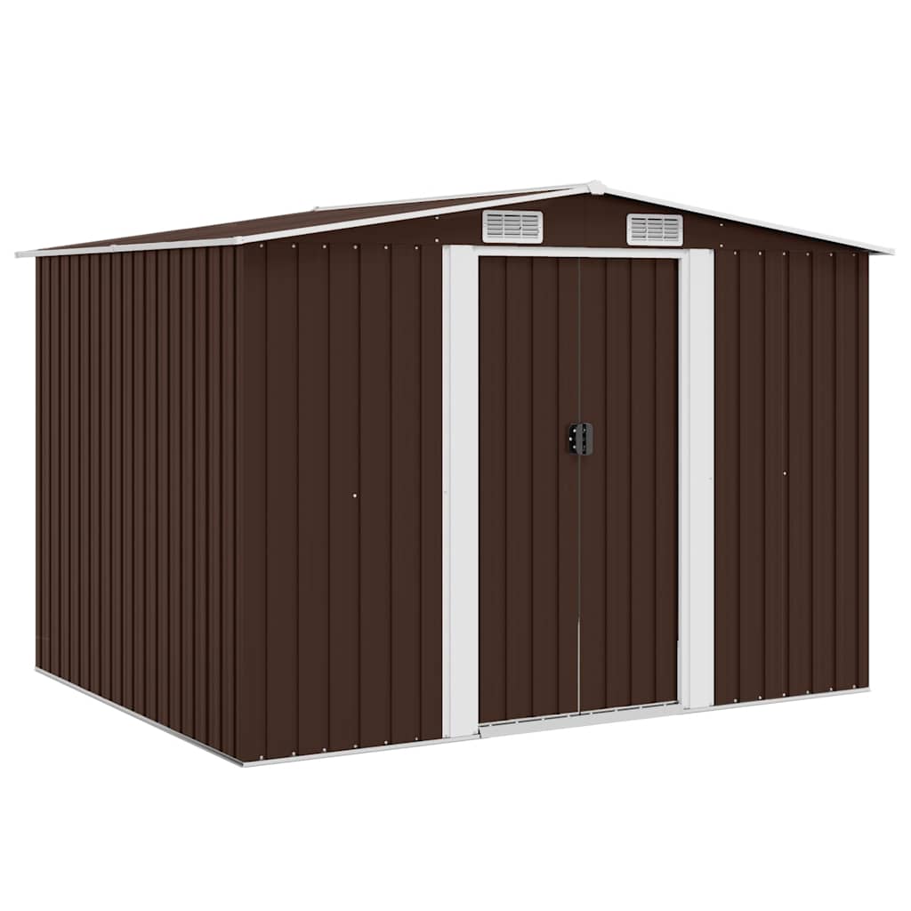 E-shop Multidom Záhradná kôlňa, hnedá 257x205x178 cm, oceľ