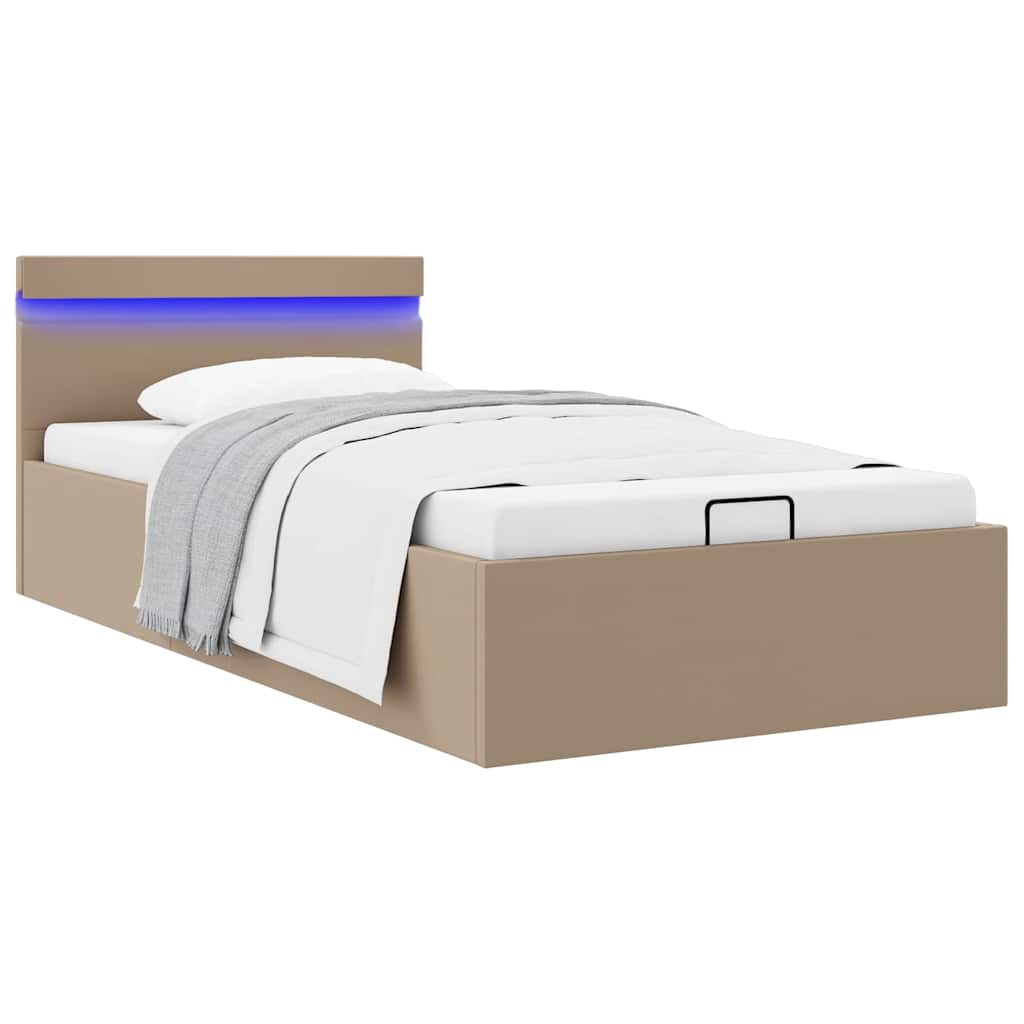 E-shop Multidom Hydraulický posteľný rám+úložný priestor, LED, 90x200 cm