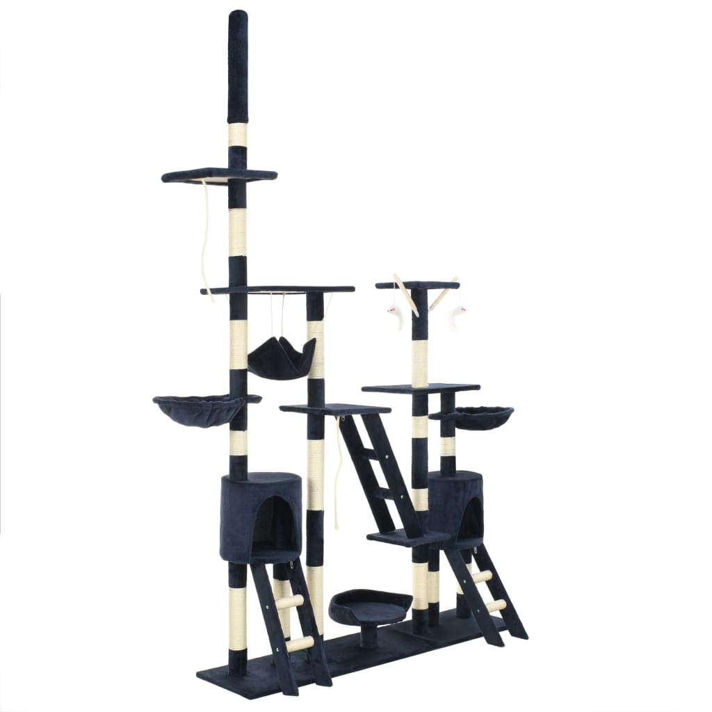 E-shop Multidom Škrabadlo pre mačky so sisalovými stĺpikmi 230-250 cm modré
