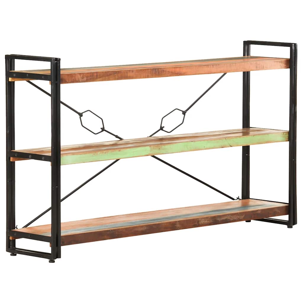 E-shop Multidom Knižnica s 3 policami 140x30x80 cm recyklovaný masív