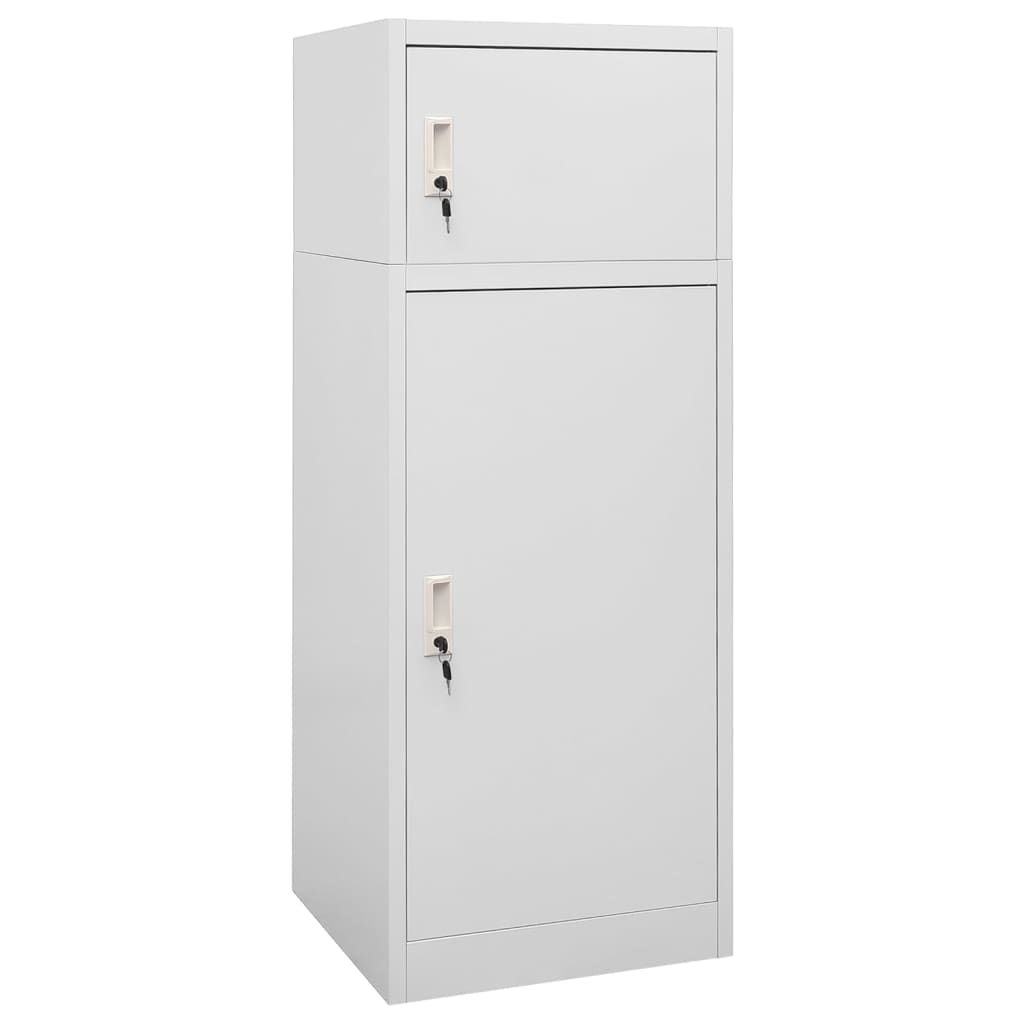 E-shop Multidom Skriňa na sedlo bledosivá 53x53x140 cm oceľová