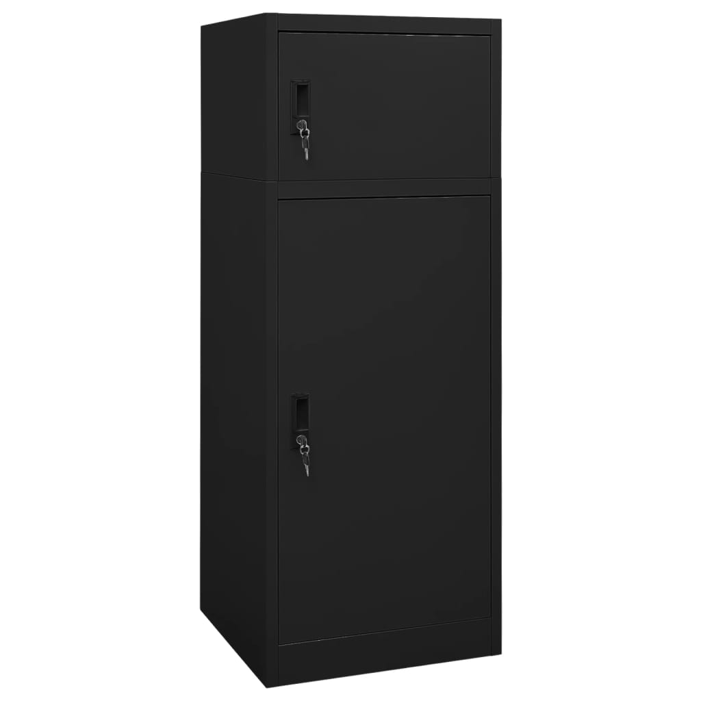 E-shop Multidom Skriňa na sedlo čierna 53x53x140 cm oceľová