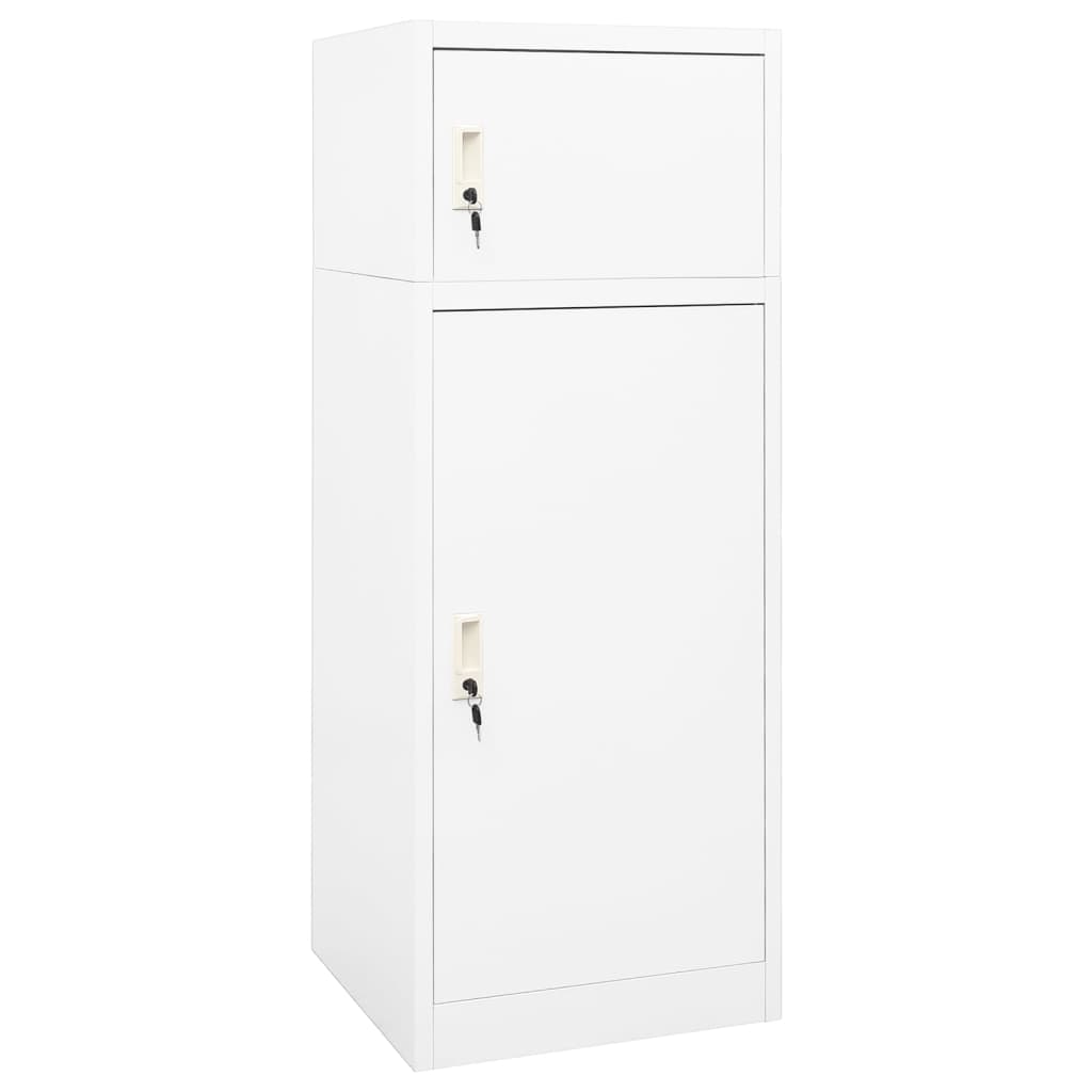 Multidom Skriňa na sedlo biela 53x53x140 cm oceľová