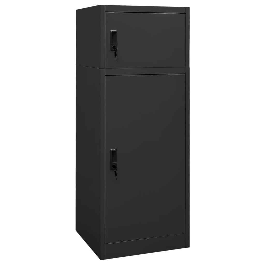 E-shop Multidom Skriňa na sedlo antracitová 53x53x140 cm oceľová