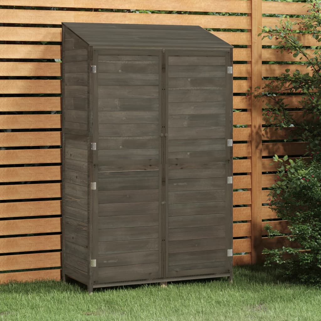 E-shop Multidom Záhradná kôlňa antracitová 102x52x174,5 cm jedľové drevo