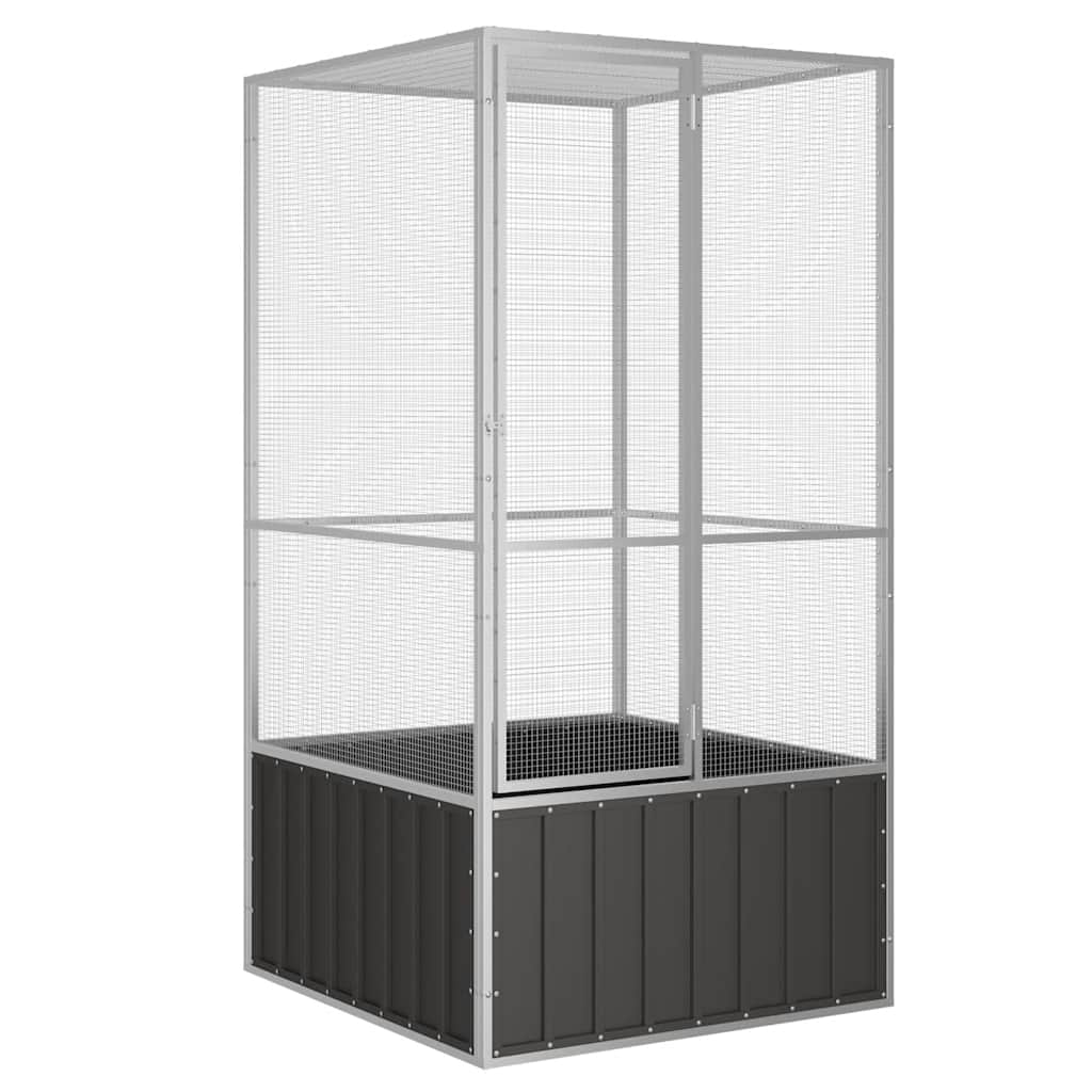 E-shop Multidom Klietka pre vtáky antracitová 111x107x211,5 cm pozinkovaná oceľ