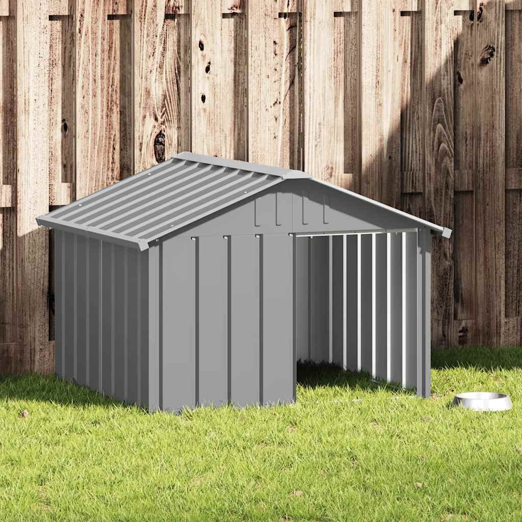 E-shop Multidom Búda pre psa sivá 116,5x103x81,5 cm pozinkovaná oceľ