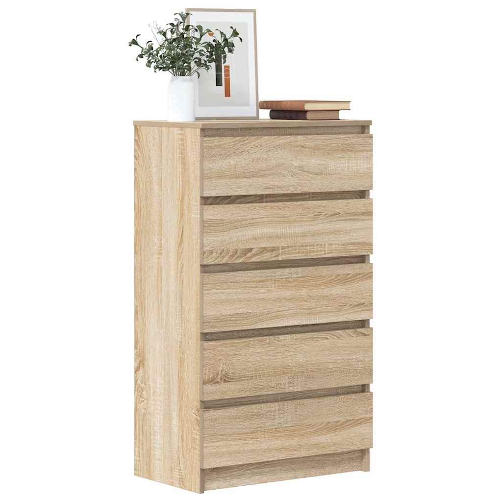 E-shop Multidom Zásuvková skrinka dub sonoma 60x36x103 cm spracované drevo