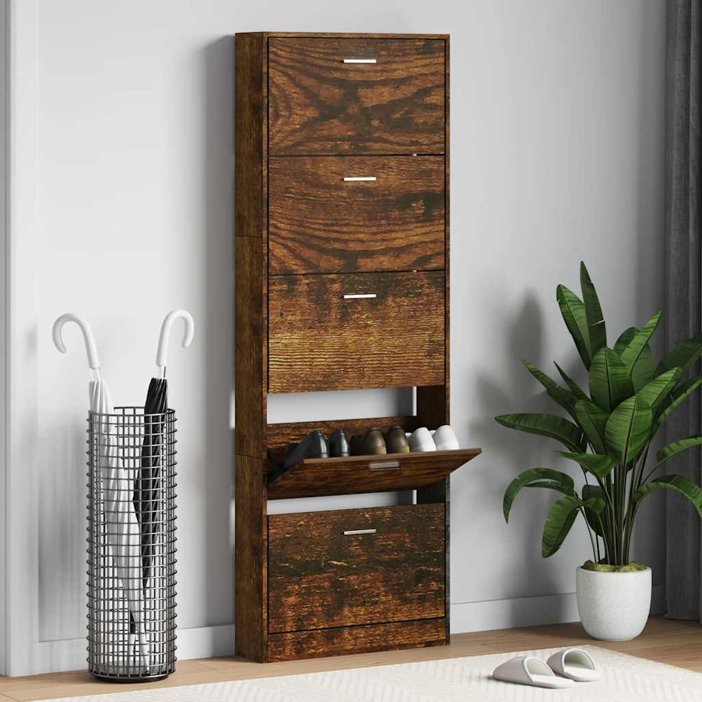 E-shop Multidom Botník dymový dub 59x17x169 cm spracované drevo