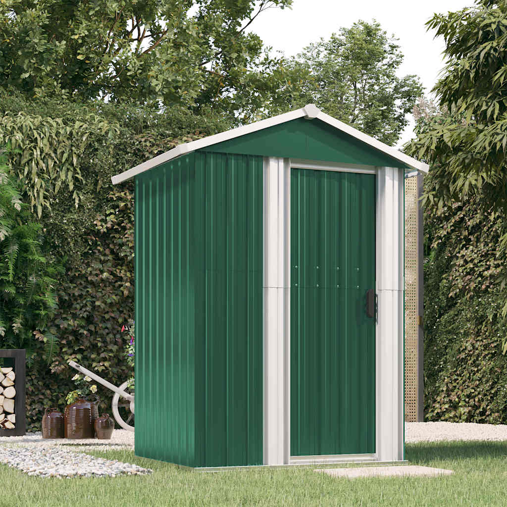 E-shop Multidom Záhradná kôlňa zelená 126x97,5x177 cm pozinkovaná oceľ