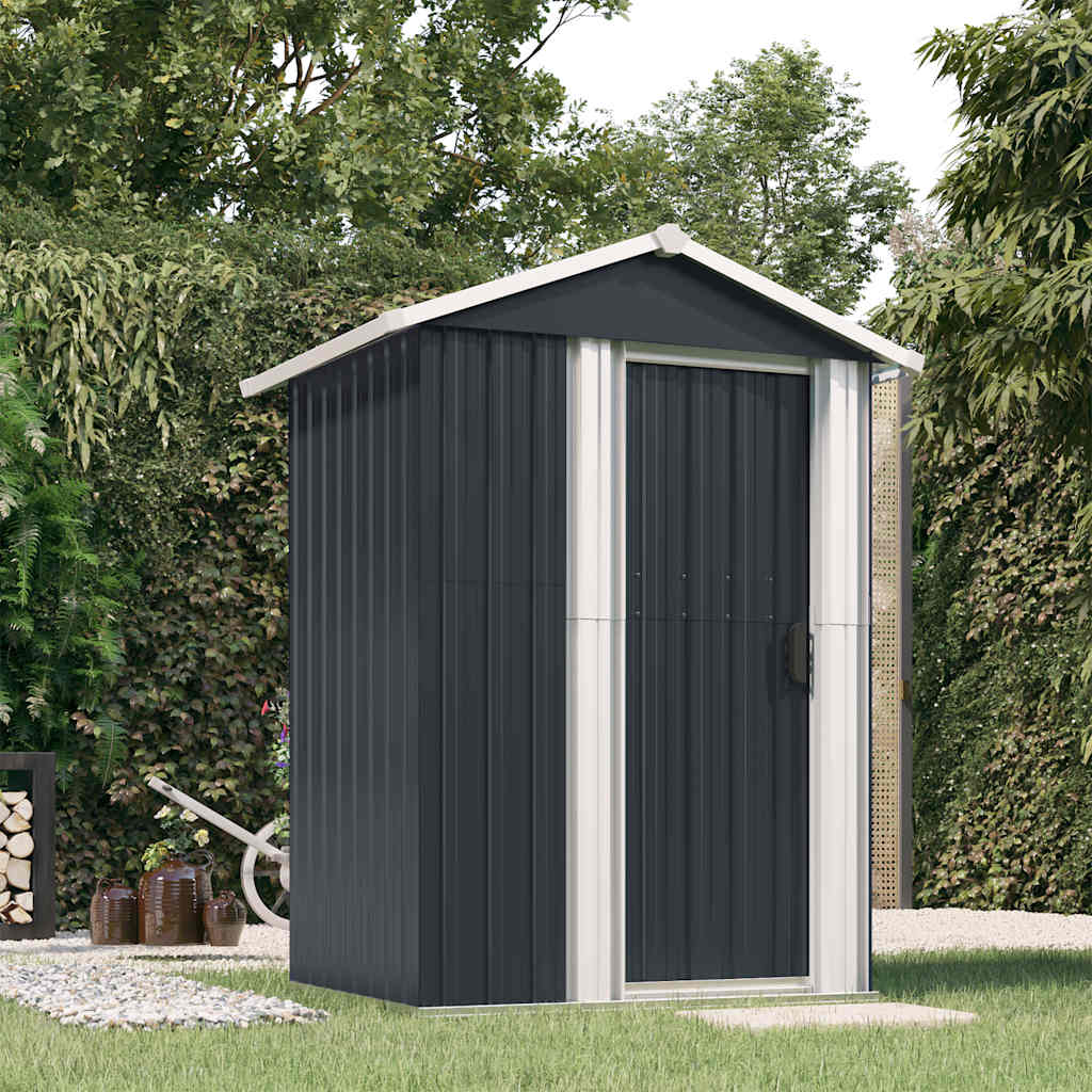 E-shop Multidom Záhradná kôlňa antracitová 126x97,5x177 cm pozinkovaná oceľ