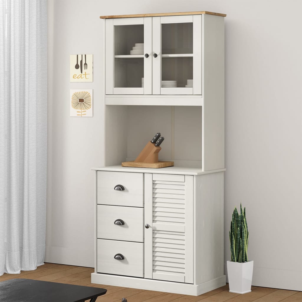 E-shop Multidom Vrchná časť šatníka VIGO biela 78x30x100 cm masívna borovica