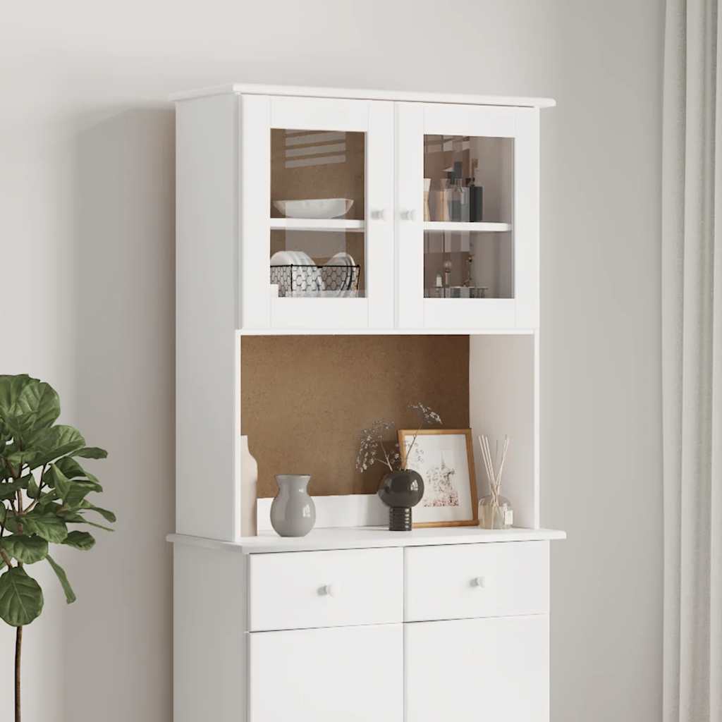 E-shop Multidom Vrchná časť šatníka ALTA biela 77x30x92 cm masívna borovica