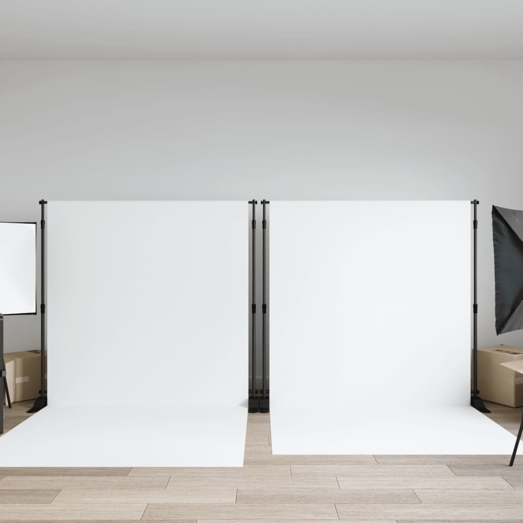 E-shop Multidom Stojany na pozadie 2 ks čierne 254x243 cm oceľ
