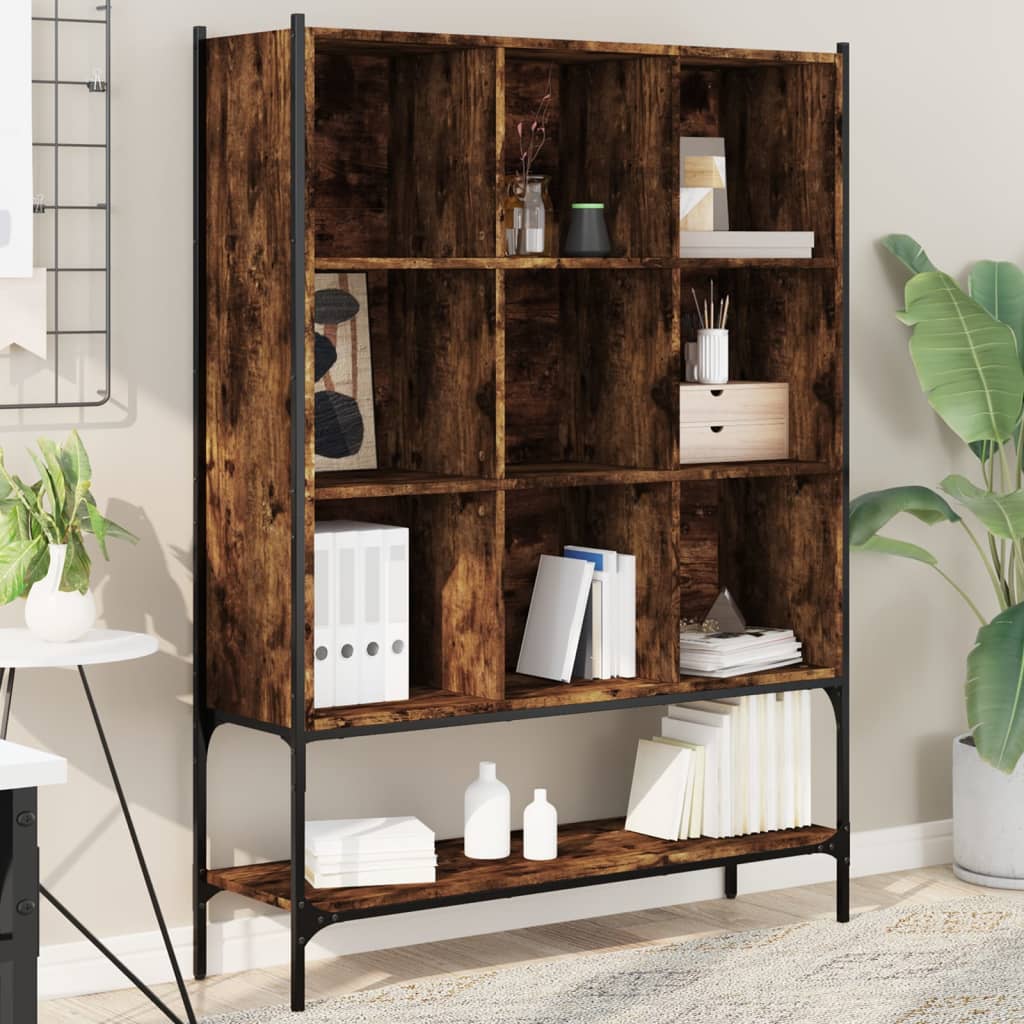 E-shop Multidom Knižnica dymový dub 102x30x141,5 cm kompozitné drevo