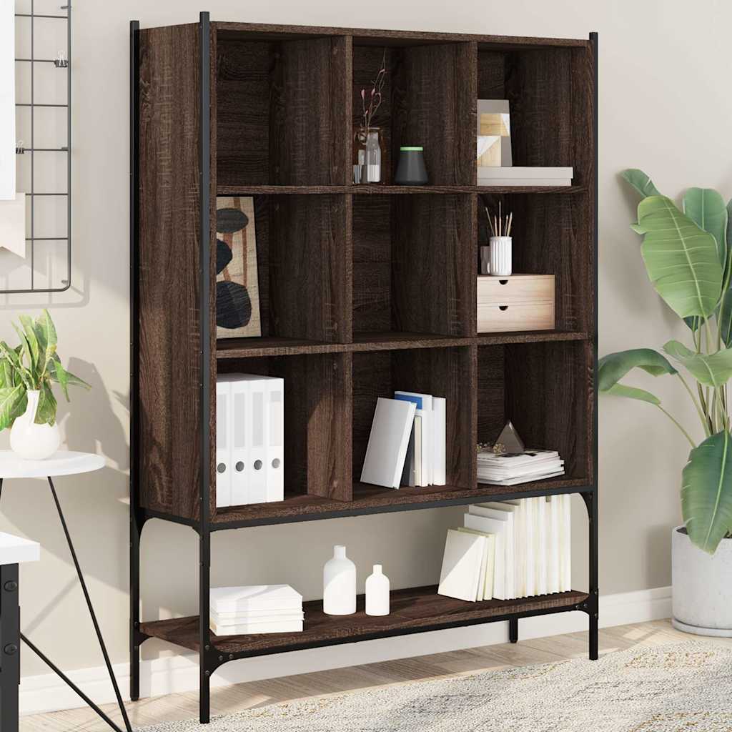 E-shop Multidom Knižnica hnedý dub 102x30x141,5 cm kompozitné drevo