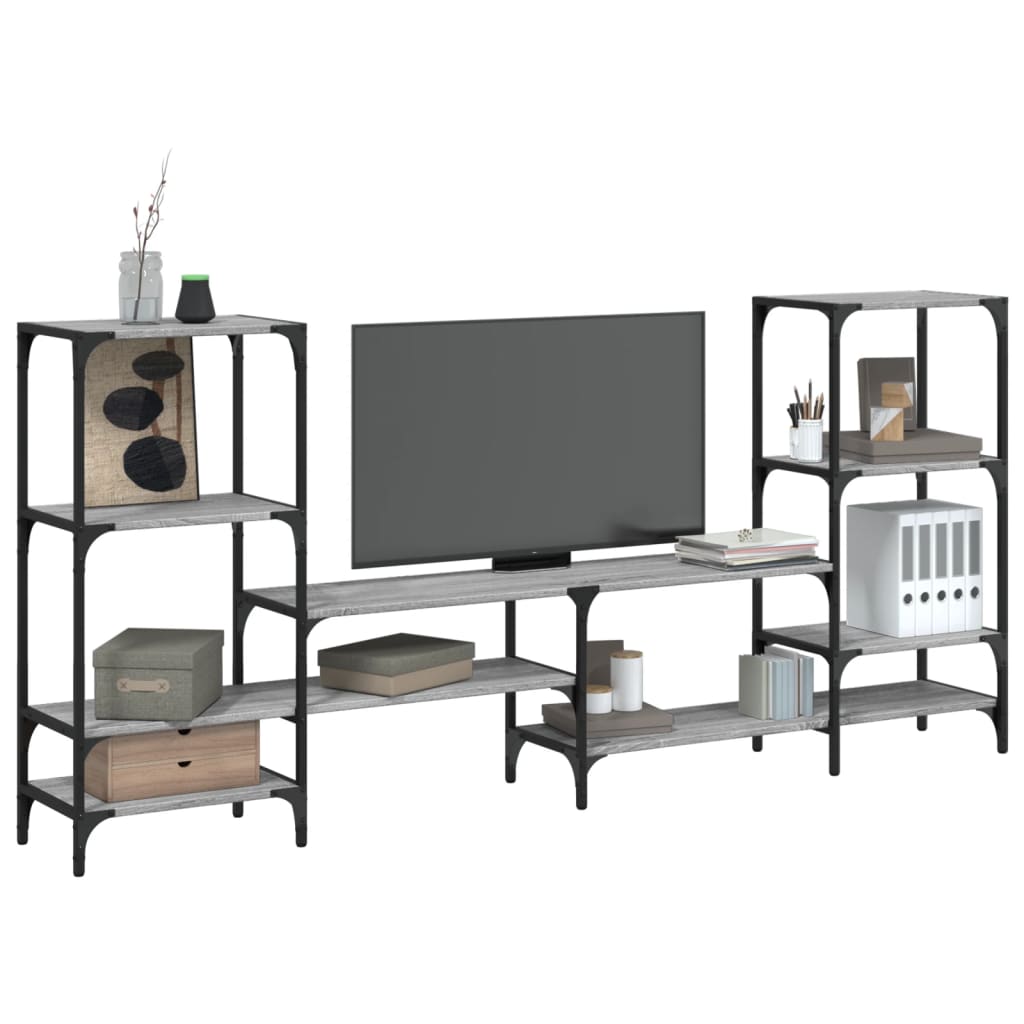 E-shop Multidom TV skrinka sivá sonoma 206,5x28,5x95 cm kompozitné drevo