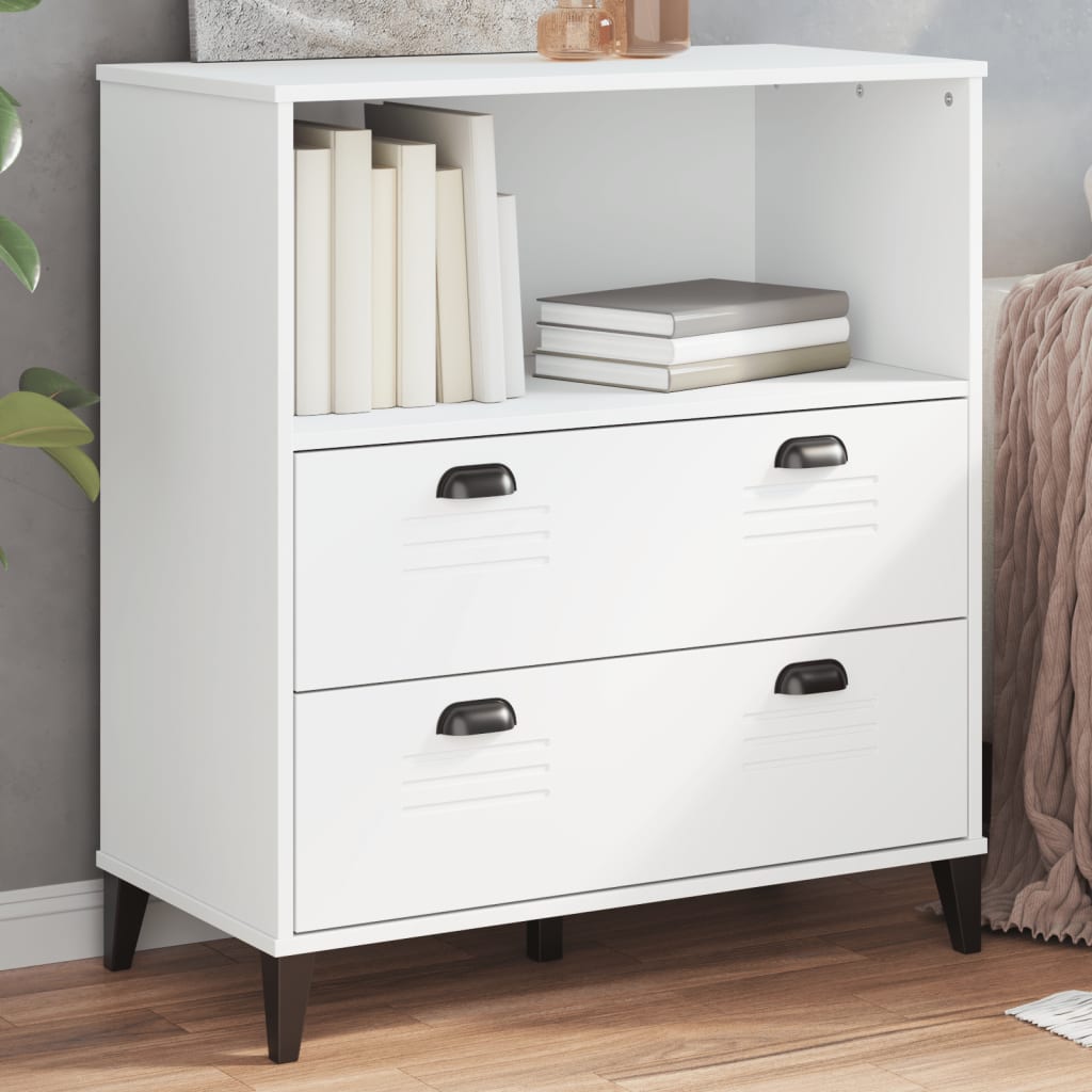 E-shop Multidom Knižnica VIKEN, biela 80x40x90 cm, kompozitné drevo