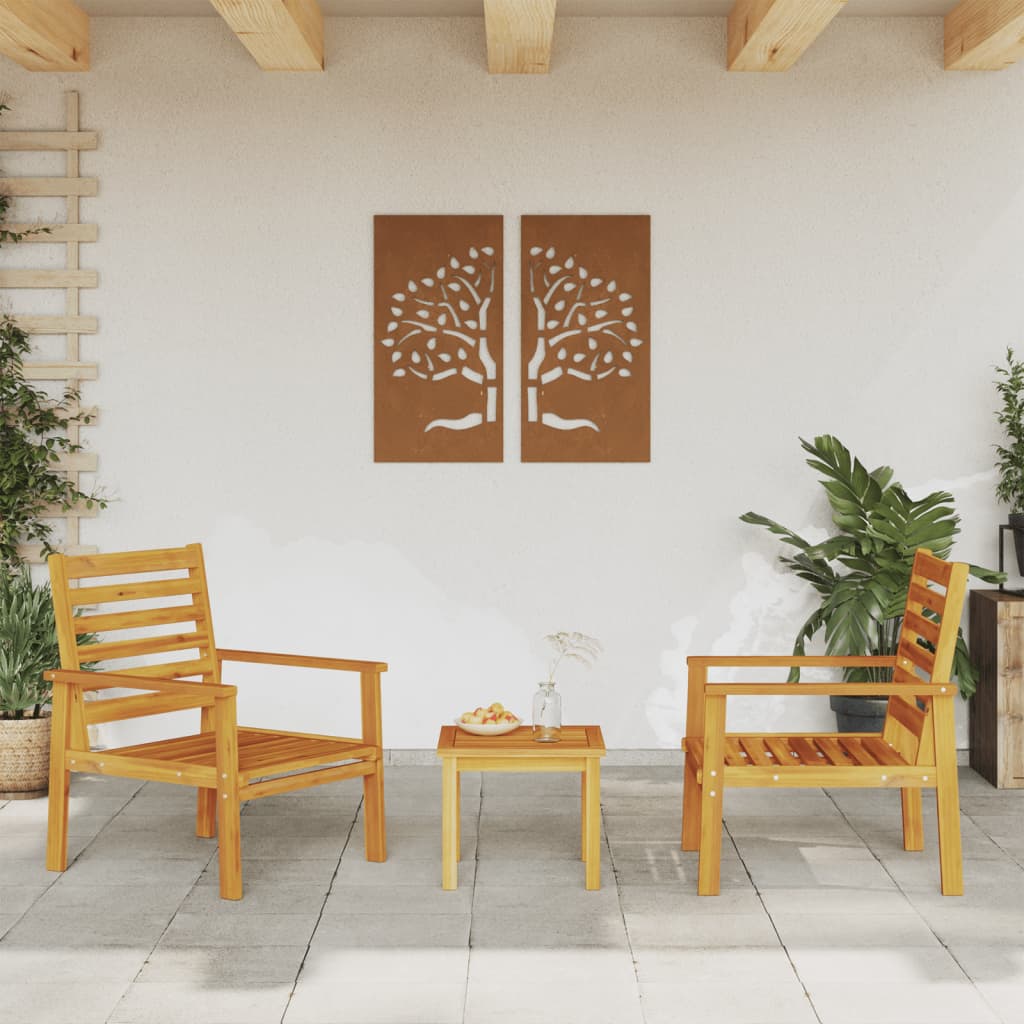 Multidom Záhradné kreslá 2 ks 66,5x65x81 cm, akáciový masív