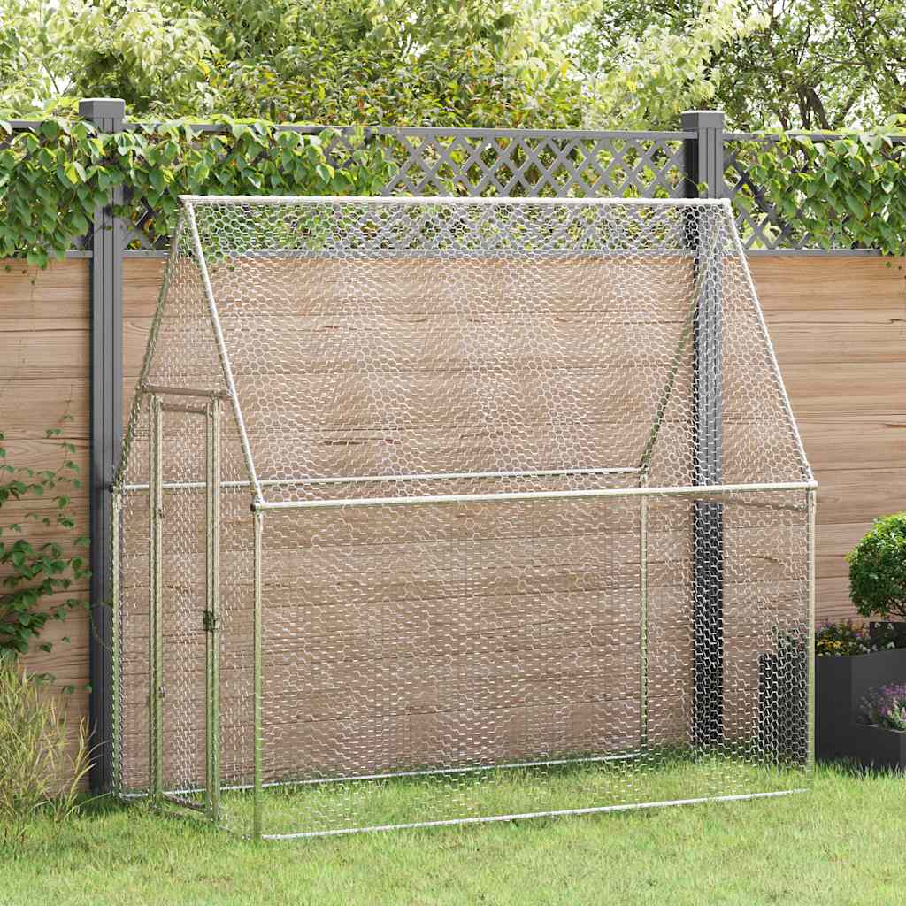 E-shop Multidom Klietka pre kurčatá strieborná 200x100x190 cm pozinkovaná oceľ