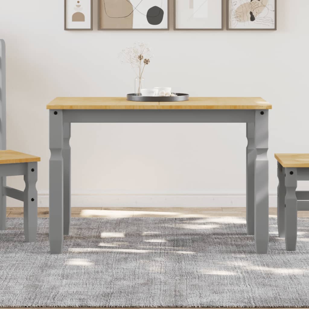 E-shop Multidom Jedálenský stôl Corona sivý 112x60x75 cm borovicový masív