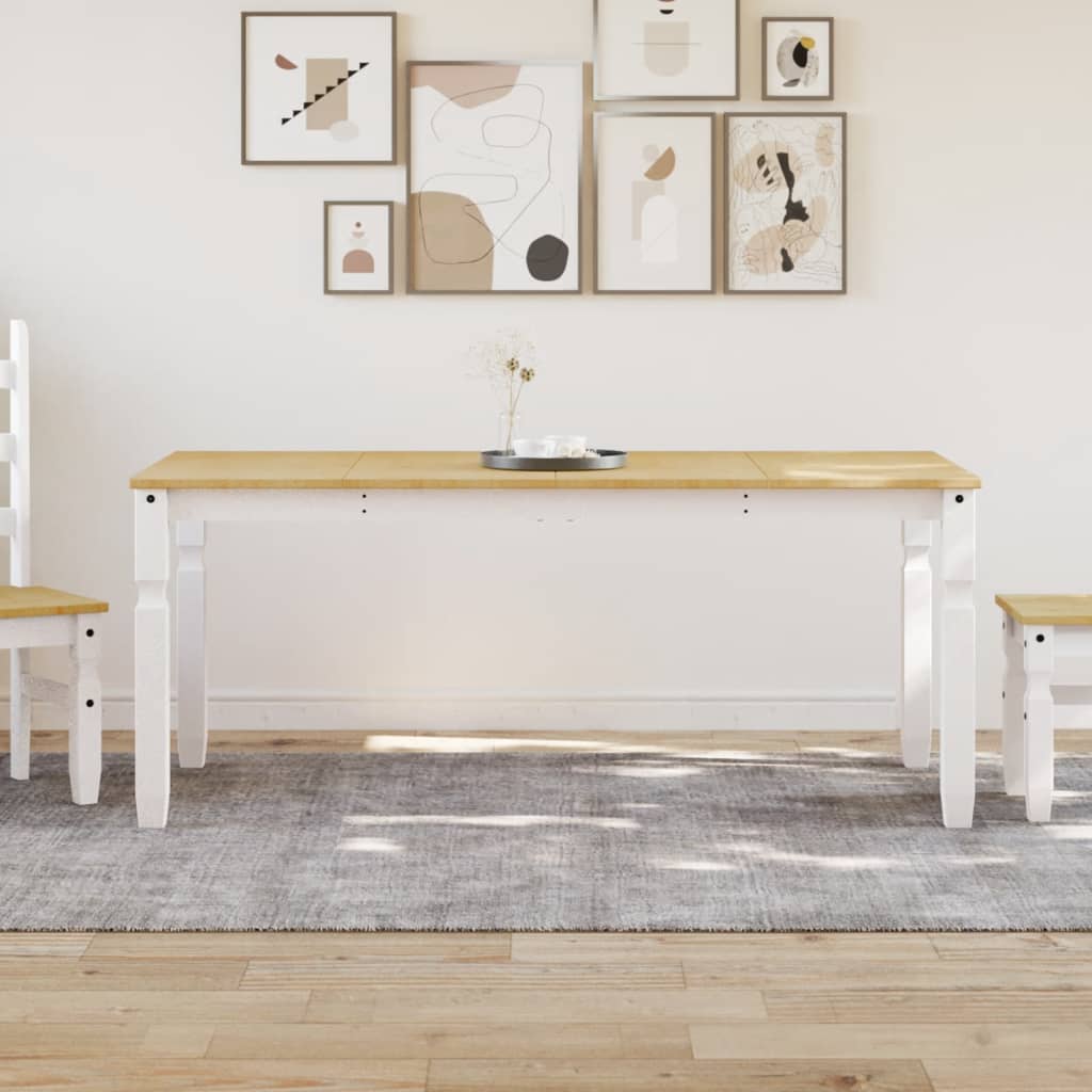 E-shop Multidom Jedálenský stôl Corona biely 180x90x75 cm borovicový masív