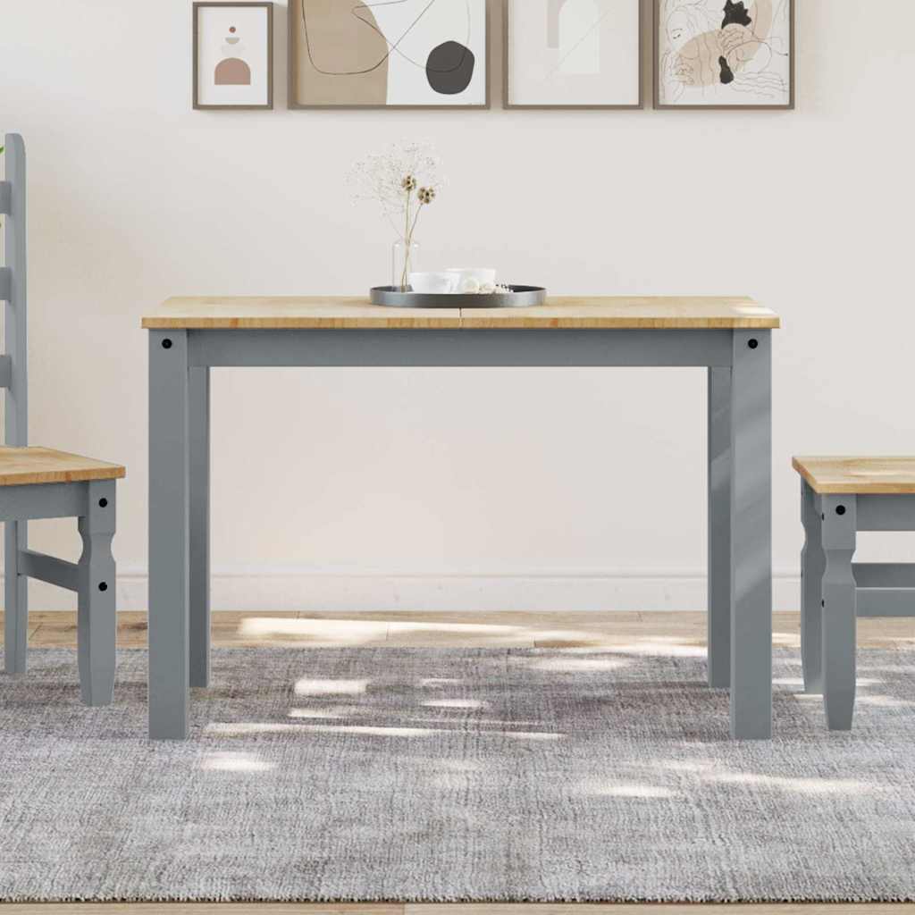 E-shop Multidom Jedálenský stôl PANAMA sivý 112x60x75 cm borovicový masív