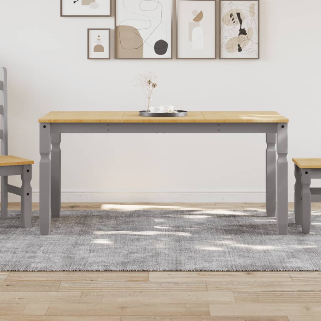 E-shop Multidom Jedálenský stôl Corona sivý 160x80x75 cm borovicový masív