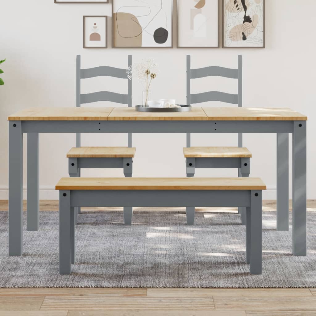 E-shop Multidom Jedálenský stôl PANAMA sivý 160x80x75 cm borovicový masív