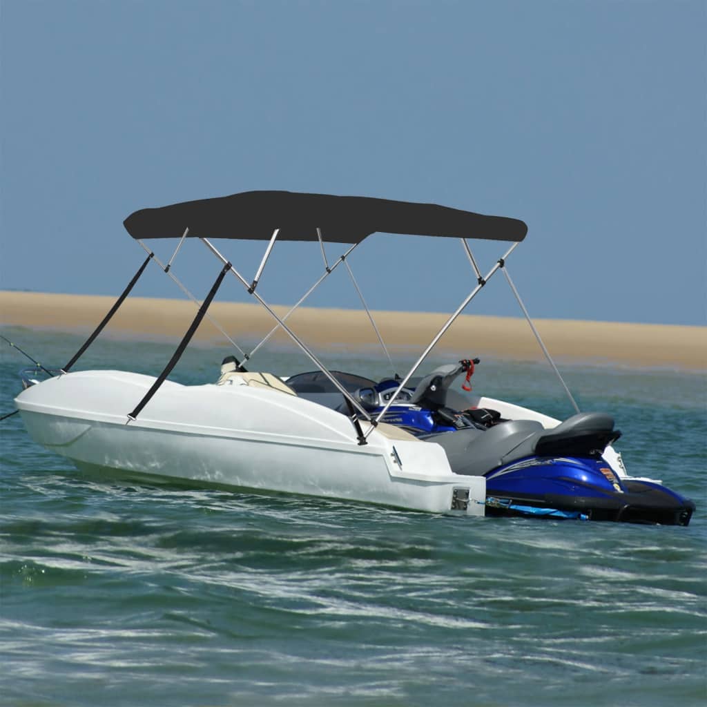 E-shop Multidom 4-krídlová bimini strieška čierna 243x180x137 cm