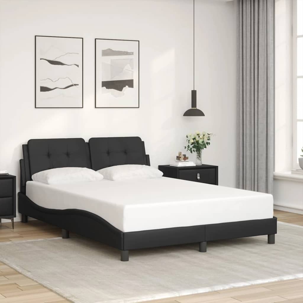 E-shop Multidom Rám postele bez matraca Zadar čierny 140x200 cm umelá koža
