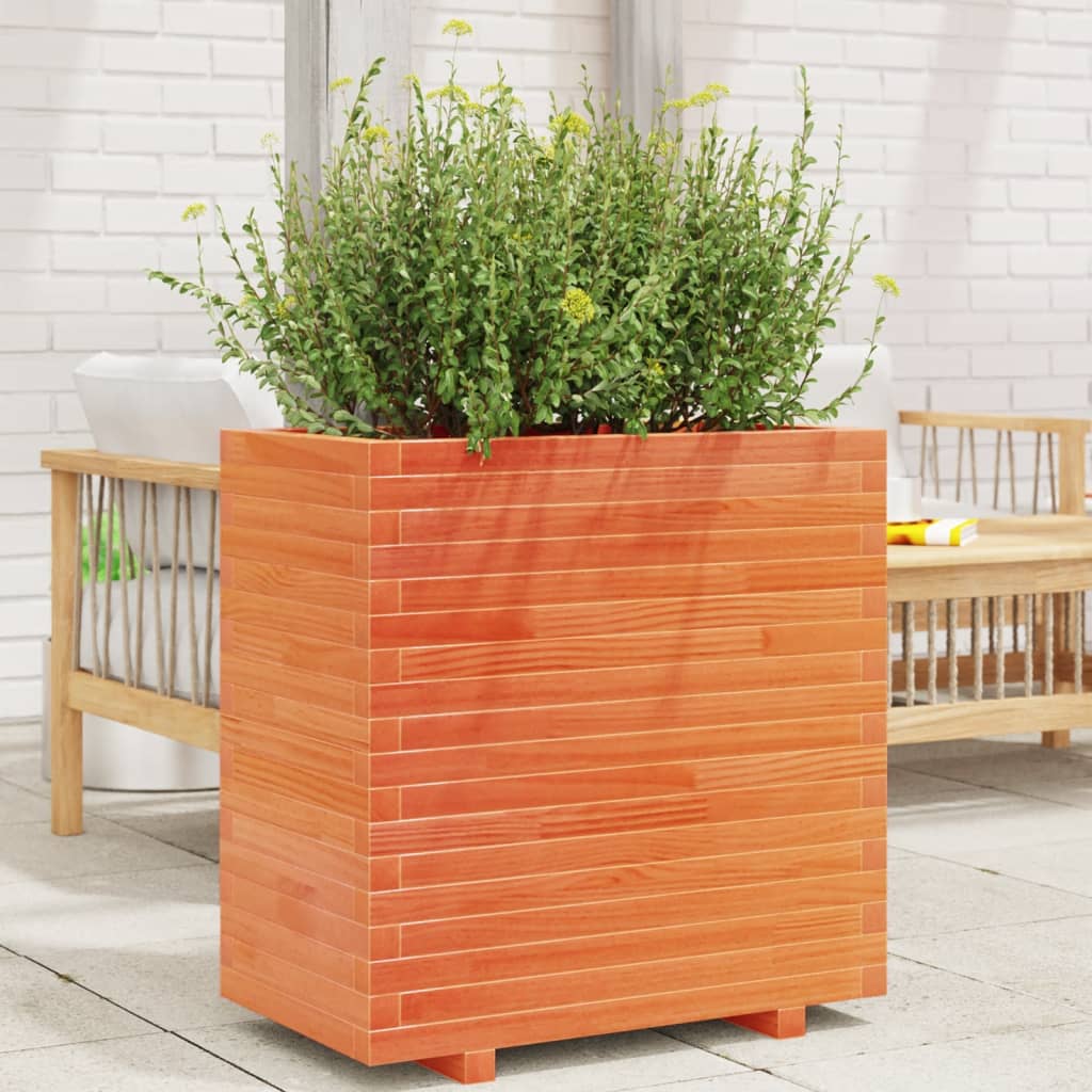 E-shop Multidom Záhradný kvetináč voskovohnedý 70x40x72 cm masívna borovica