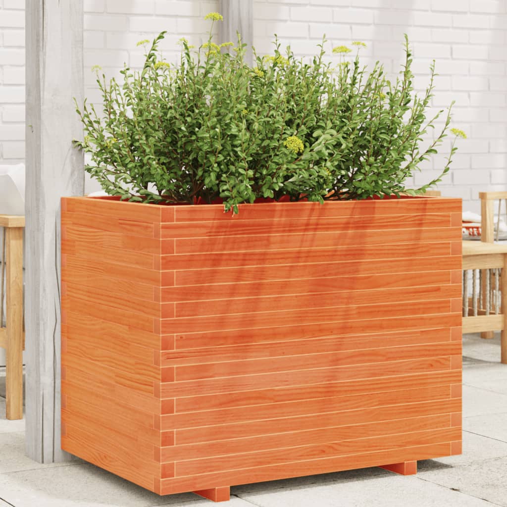 E-shop Multidom Záhradný kvetináč voskovohnedý 90x60x72 cm masívna borovica