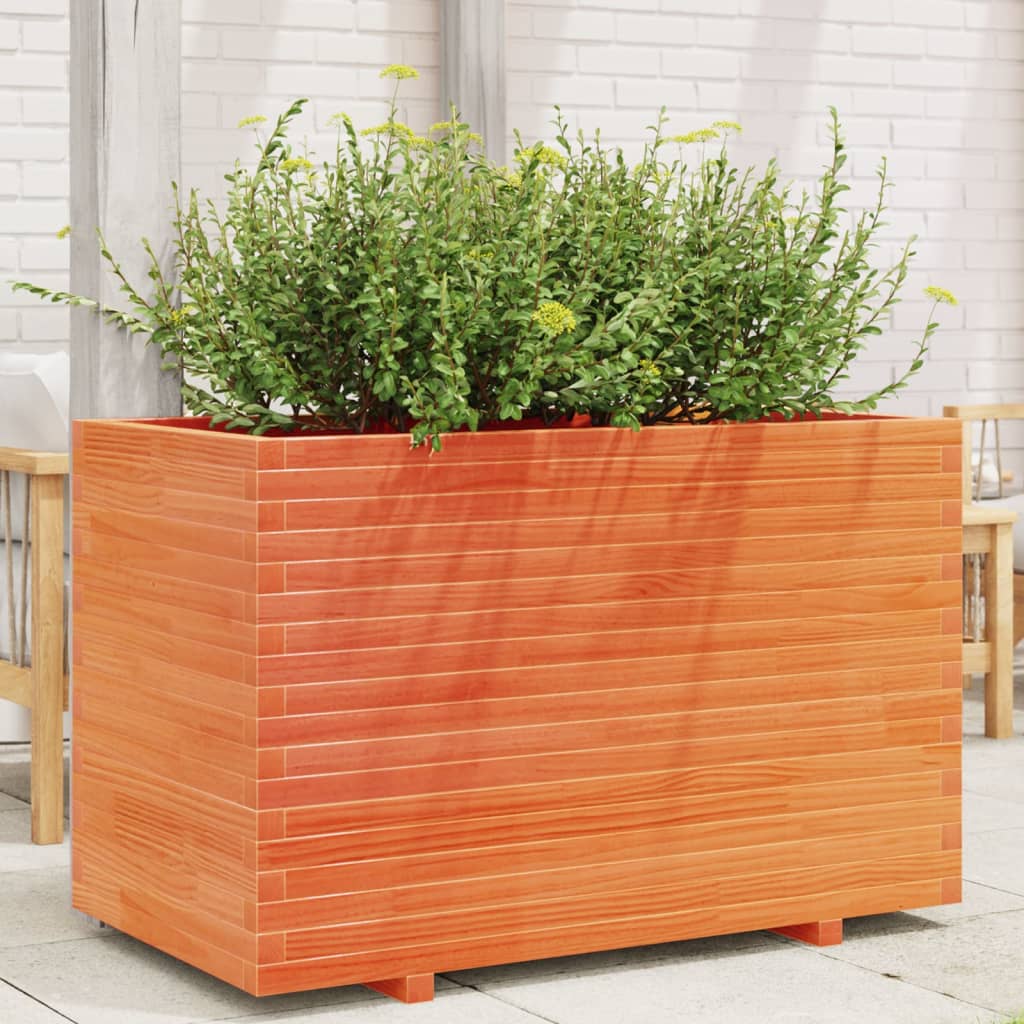 E-shop Multidom Záhradný kvetináč voskovohnedý 110x60x72 cm masívna borovica