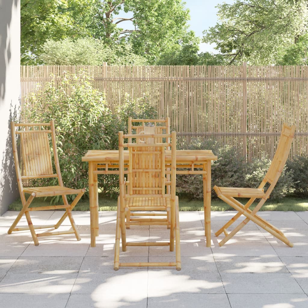 E-shop Multidom Skladacie záhradné stoličky 4 ks 46x66x99 cm bambus