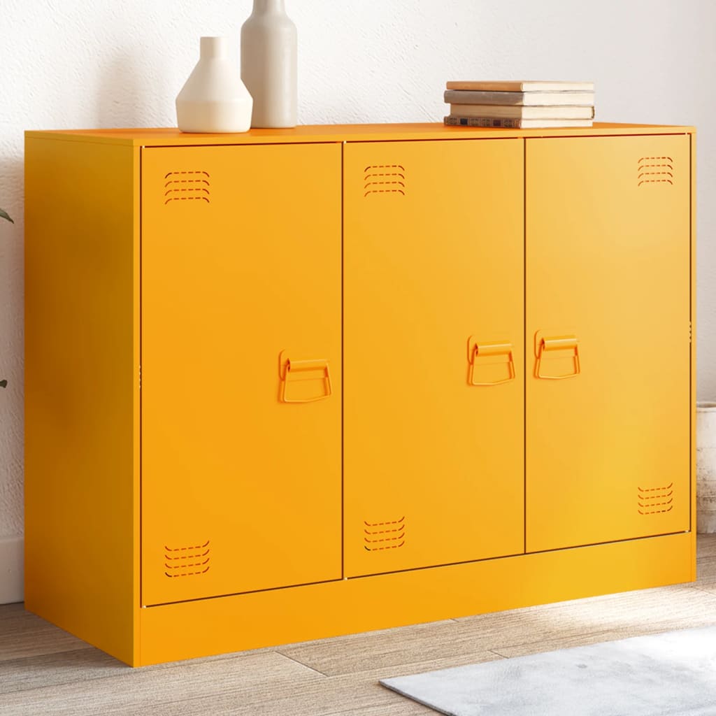 E-shop Multidom Komoda horčicovožltá 67x39x73 cm oceľ